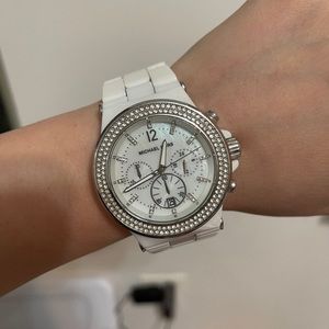 Michael Kors - White Ceramic Chrono Watch MK 5391